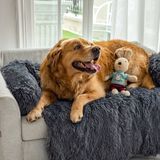 Hundematte Comfy - Flauschiges Plüsch - Hundebett Grösse L - 115 x 95 cm cream