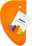 Collory Halbkugel-Backform 1 cm - Schwarz + Schaber Orange Dark