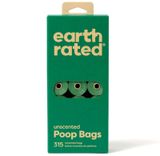 Earth Rated Poop Bags Refill Rolls - Unscented - 315 pcs