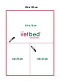 Vetbed® Rutschfest anthrazit mit roten Punkten 100 x 150 cm