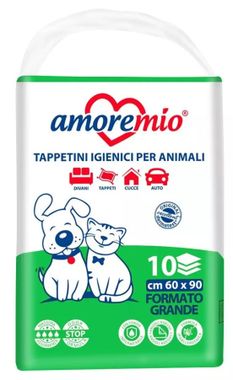 AMOREMIO Hygienematten für Hunde, Katzen und Haustier super saugfähig 60 x 90 cm 10 Stk.