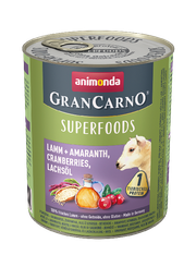Animonda GranCarno - Superfoods,
lamb + amaranthus, cranberries, salmon oil 800 g