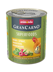 Animonda GranCarno - Superfoods,
Huhn + Spinat, Himbeeren, Kürbiskerne 800 g