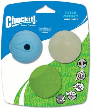 Chuckit! Fetch Medley Balls klein 5 cm Set 3 Stk.