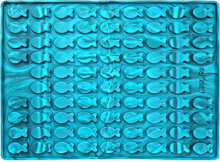 Collory Fisch-Backform Medium 3,5 cm - Petrol mramoriert