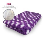 DRYBED Premium Vet Bed Punkte purpur + weiß 100 x 75 cm