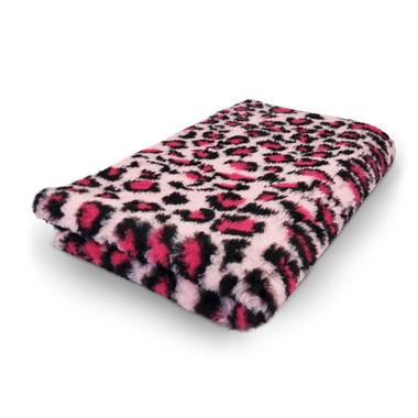DRYBED Premium Vet Bed Leopard fuchsia 150 x 100 cm
