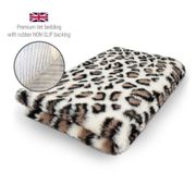 DRYBED Premium Vet Bed Leopard braun + creme 100 x 75 cm