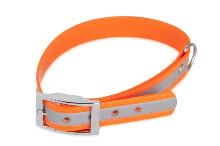 Firedog BioThane Halsband Basic Reflekt 19 mm 30-38 cm orange