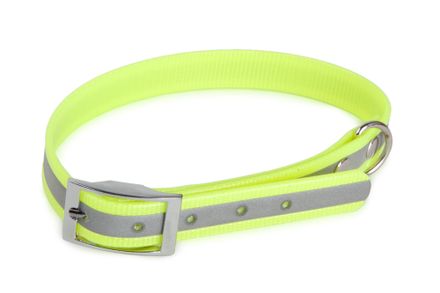 Firedog BioThane Halsband Basic Reflekt 19 mm 30-38 cm gelb