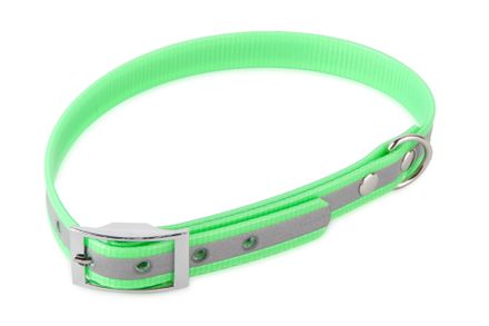 Firedog BioThane Halsband Basic Reflekt 19 mm 35-43 cm hellgrün