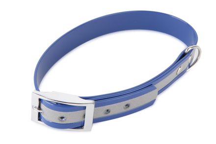 Firedog BioThane Halsband Basic Reflekt 25 mm 35-43 cm blau