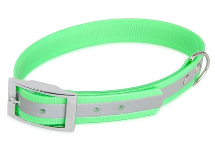 Firedog BioThane Halsband Basic Reflekt 25 mm 35-43 cm hellgrün