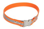Firedog BioThane Halsband Clip Reflekt 25 mm 35 cm orange