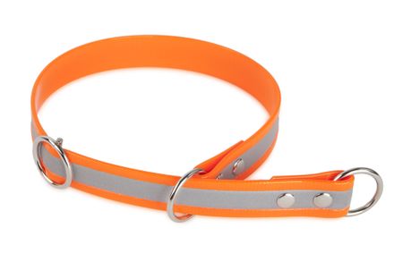 Firedog BioThane Halsband Sport Reflekt 25 mm 50 cm orange
