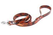 Firedog BioThane Hundeleine 25 mm 1,2 m mit Handschlaufe & D-Ring camo orange