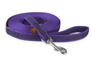 Firedog Gummierte Leine 20 mm 1,5 m mit Handschlaufe violett