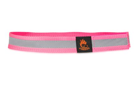 Firedog Warnhalsband reflektierend mit Klettverschluß 30 mm 55 cm pink