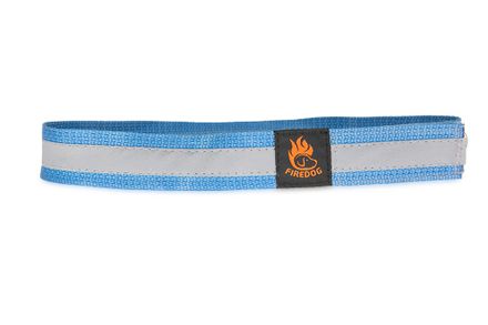 Firedog Warnhalsband reflektierend mit Klettverschluß 30 mm 55 cm hellblau