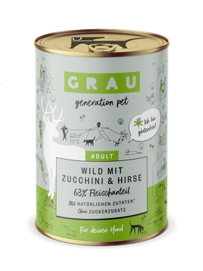 Grau Wild mit Zucchini & Hirse 400 g
