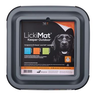 LickiMat® Outdoor Keeper™ 20 x 20 cm grau