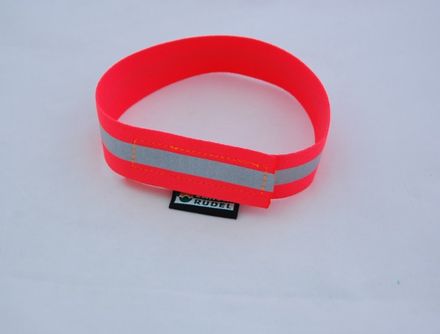 Warnhalsband reflektierend - Nylonband mit Klettverschluß - 61 cm - orange