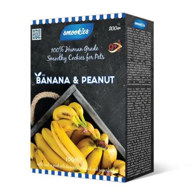 Smookies Banana & Peanut, 200 Gram Snacks für Hunde