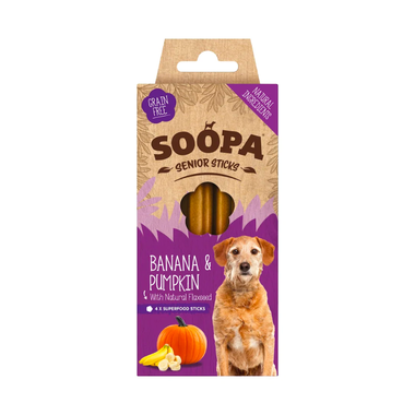 SOOPA Senior Banana, Pumpkin & Flaxseed Dental Sticks 100 g